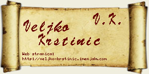 Veljko Krstinić vizit kartica